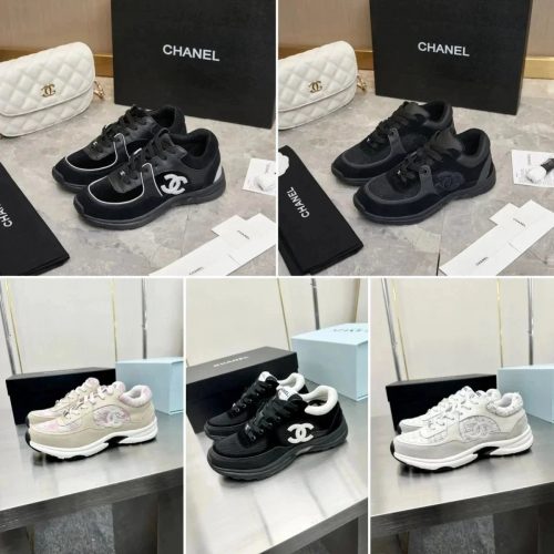 Chanel Trainer Sneakers Chunky Mesh Casual Shoes Multicolor
