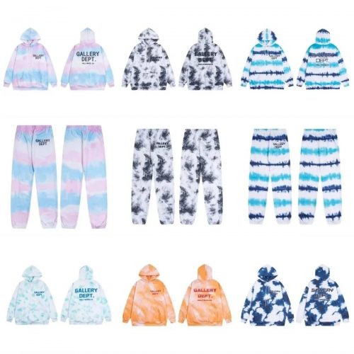 Gallery Dept. Tie-Dye Matching Set Streetwear Tracksuit Set Multicolor