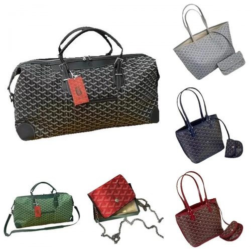 Goyard Goyardine Canvas Travel Duffle and Tote Bag Collection Multicolor