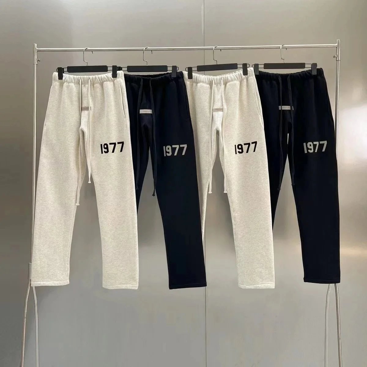 Fear of God Essentials 1977 Sweatpants Casual Joggers Black and White