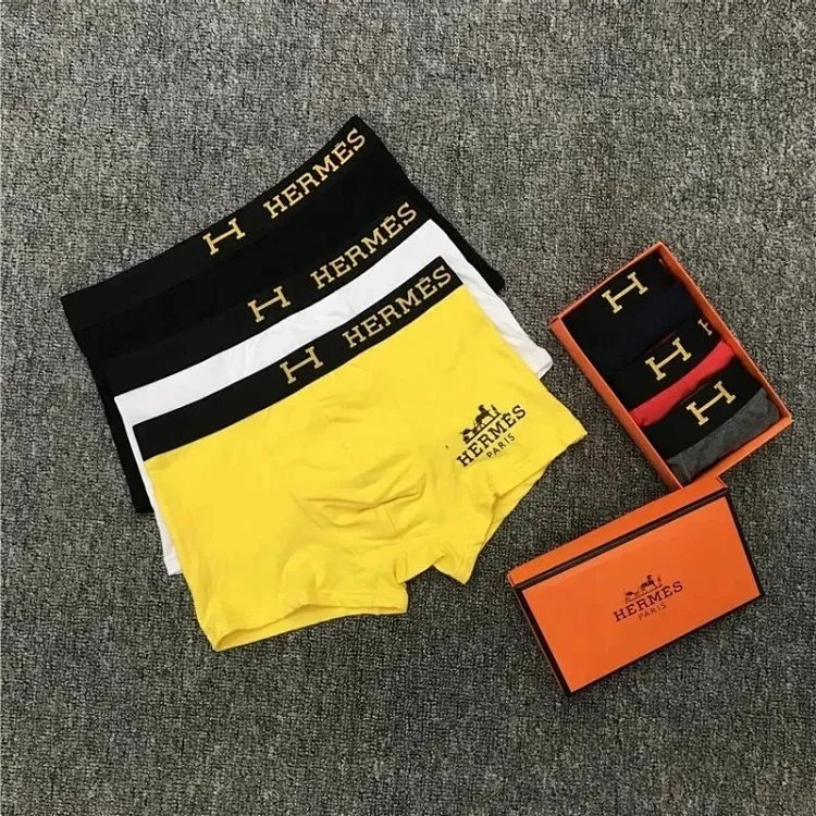 Hermes Boxer Briefs Set Comfortable Cotton Underwear Multicolor